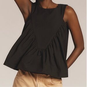 Mare Mare Shirred Swing Tank black size XL NWT